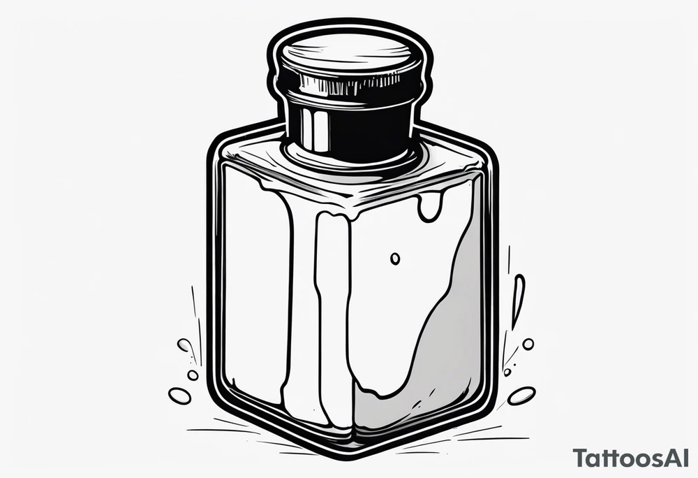 bottle of spilled milk tattoo idea