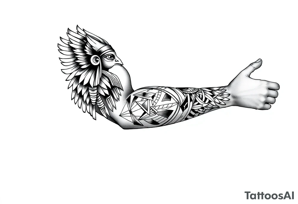 Egyptian theme . Add more elements. I have Egyptian symbols also so I want to connect them tattoo idea