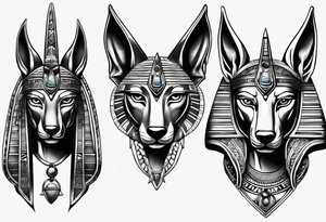 Egyptian style with anubis tattoo idea