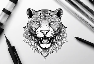 Jaguar head tattoo idea