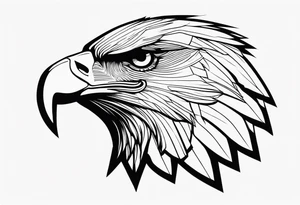 Basic drawed eagle tattoo idea