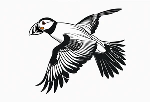 a flying puffin
 - forarm Tattoo tattoo idea