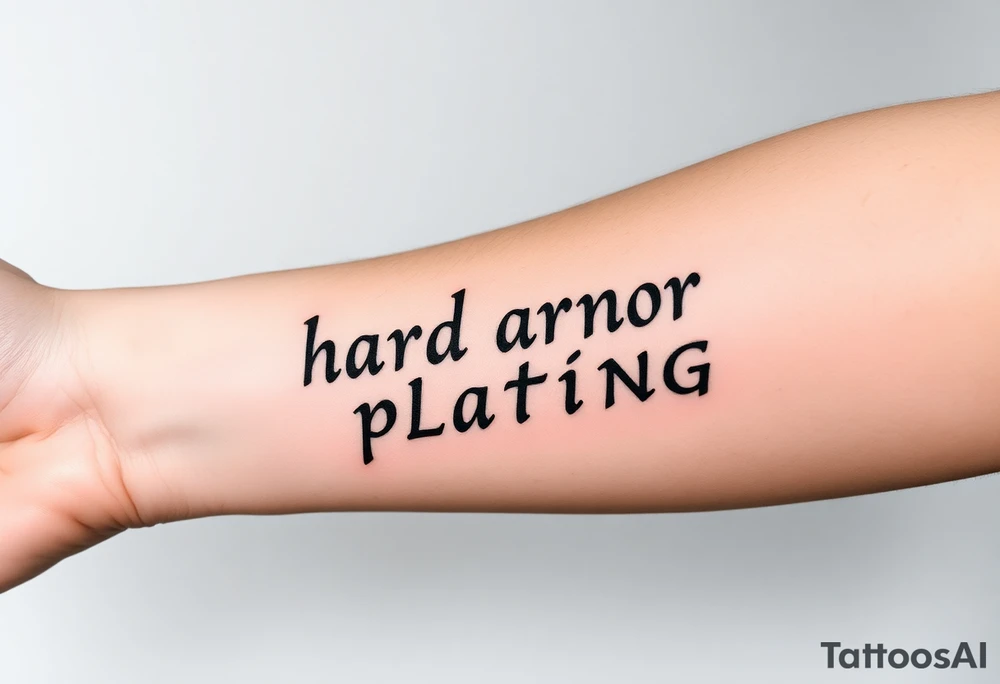 hard armor plating tattoo idea