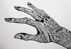 skeleton hand with words in the bone tattoo idea