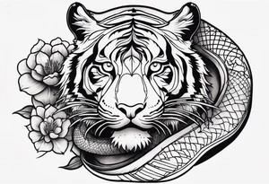 tiger crane
 snake tattoo idea