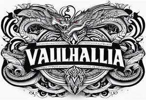 Valhalla serpent tattoo idea