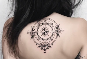 A múltiple constellation small, girly, discrete, minimmalist tattoo combining 3 constellations cáncer, virgo, and scorpio. Just the lines... no flowers just the stars tattoo idea