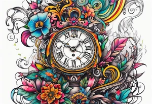 Wonderland clock tattoo idea
