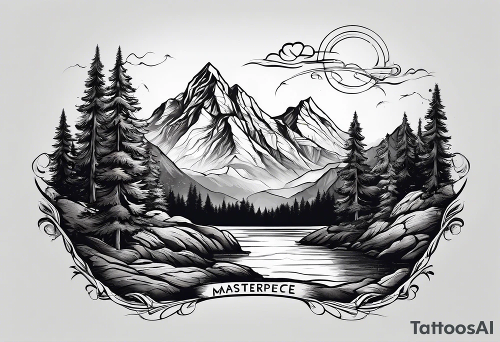 mountains tattoo idea