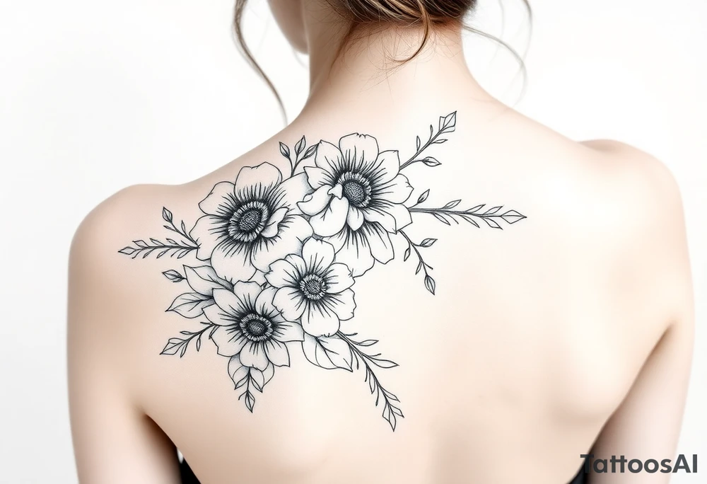 Western floral forearm half sleeve tattoo idea