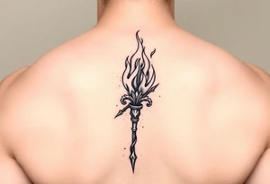 Fire staff tattoo idea