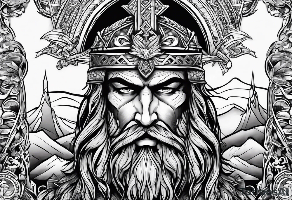 Valhalla word church tattoo idea