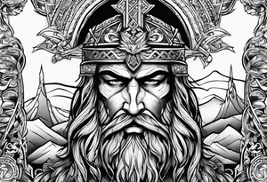 Valhalla word church tattoo idea