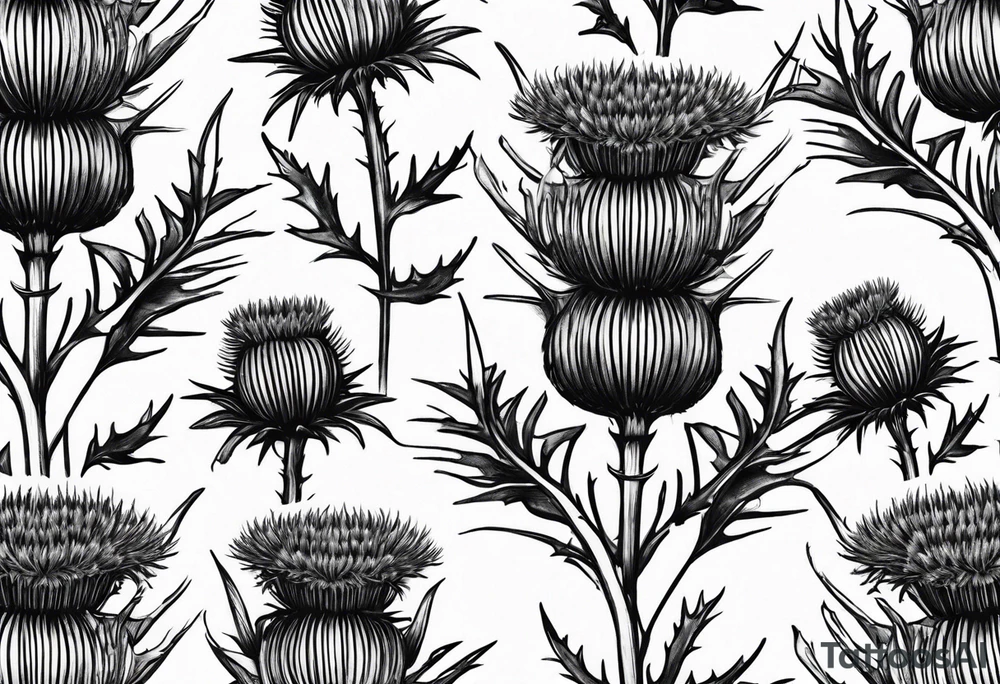Scottish thistle tattoo idea