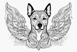 Dog turn over to an angel tattoo idea