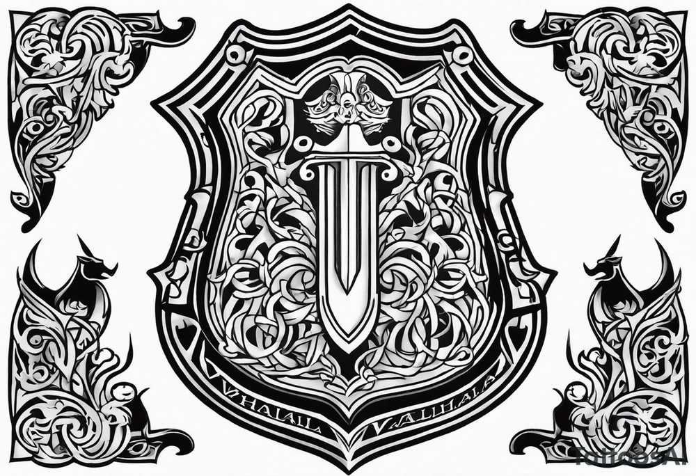Valhalla shield tattoo idea