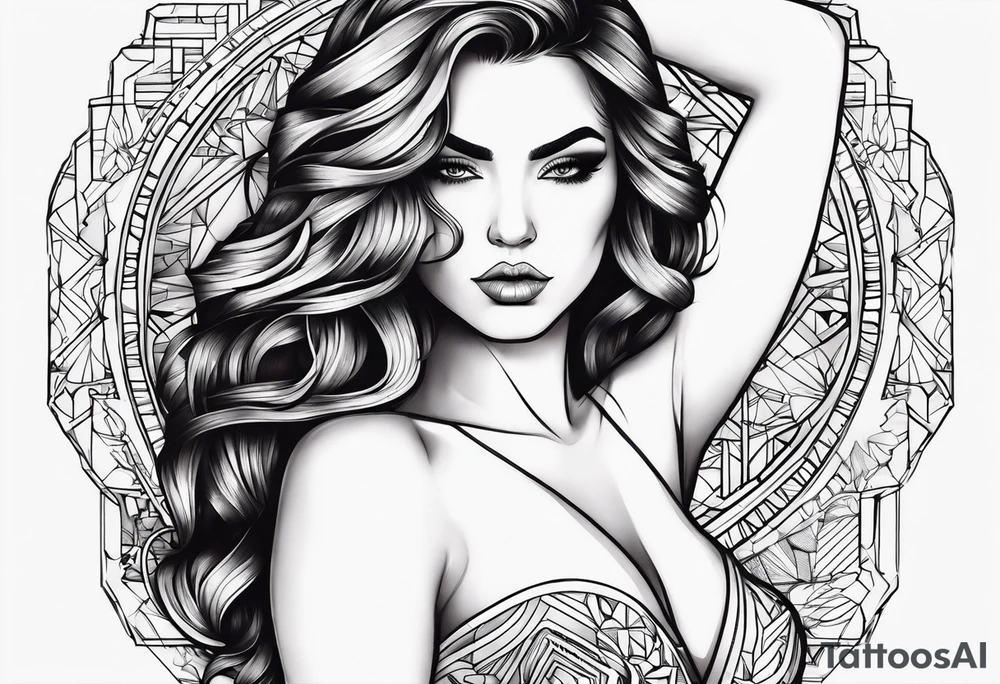 femme nue tattoo idea