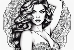 femme nue tattoo idea