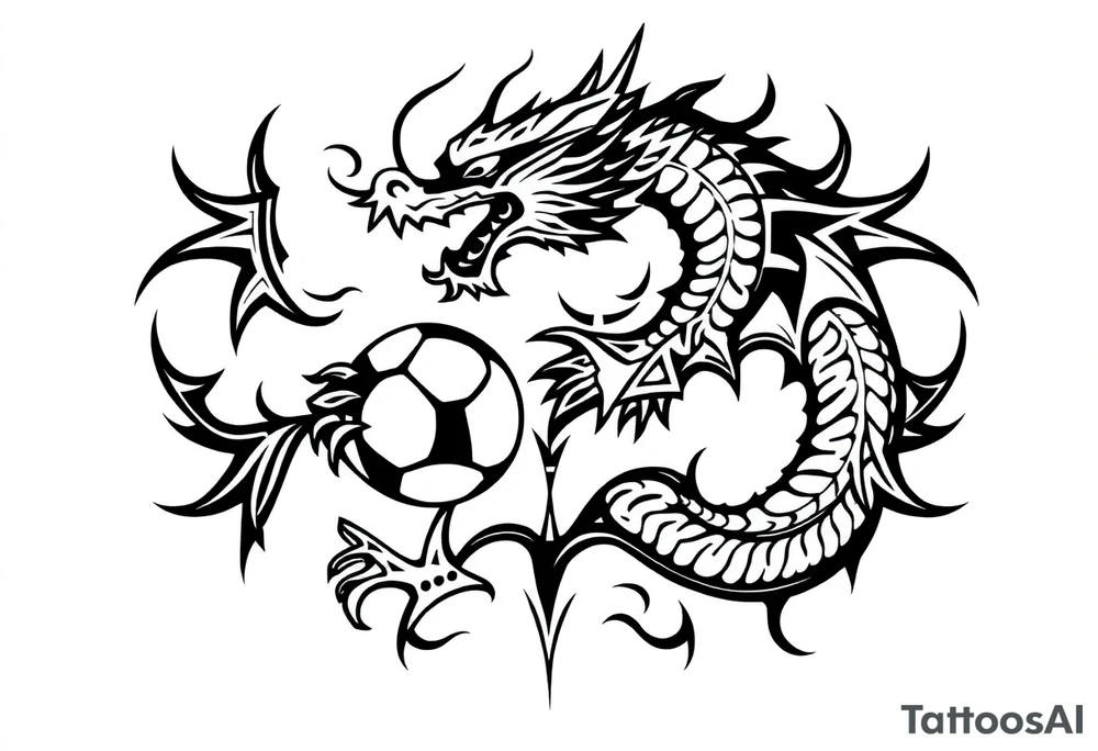 soccer, music, dragon tattoo idea