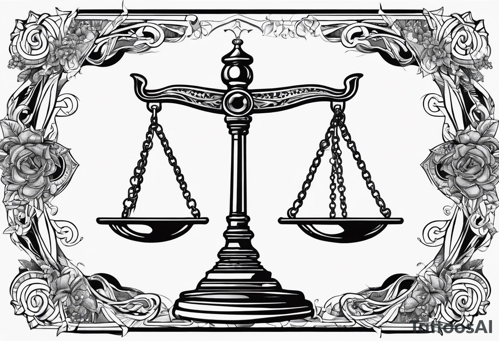 Libra scales sword, kind of cybersigilism tattoo idea