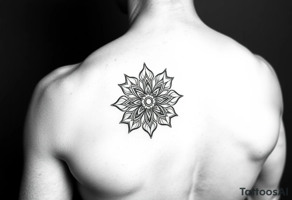 Half arm sleeve - kidney made of two mandala / geometric designa tattoo idea