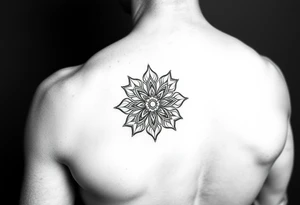 Half arm sleeve - kidney made of two mandala / geometric designa tattoo idea
