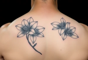 Water Lilly orchids tattoo idea