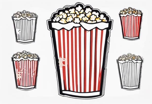 popcorn box tattoo idea