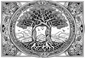 Nordic tree of life , 777 tattoo idea