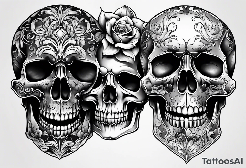 Skulls tattoo idea