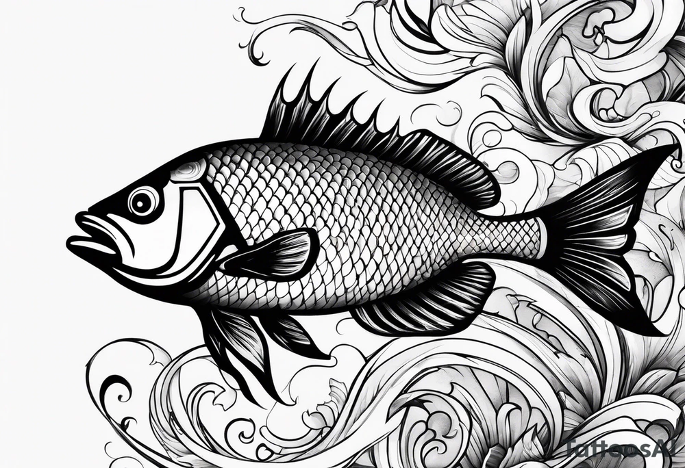 fish plus goat tattoo idea