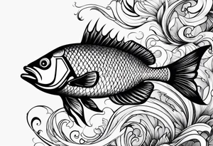 fish plus goat tattoo idea