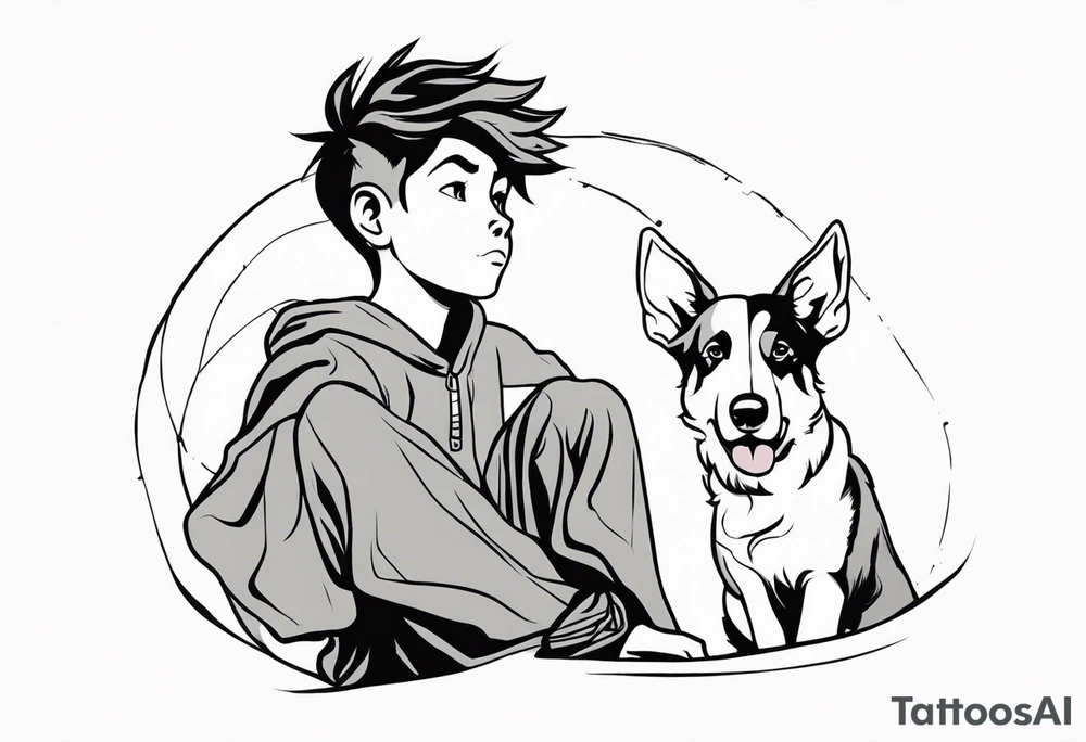 A shepherd boy who is fearful tattoo idea