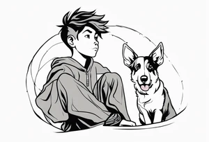A shepherd boy who is fearful tattoo idea