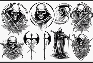Reaper scythe tattoo idea