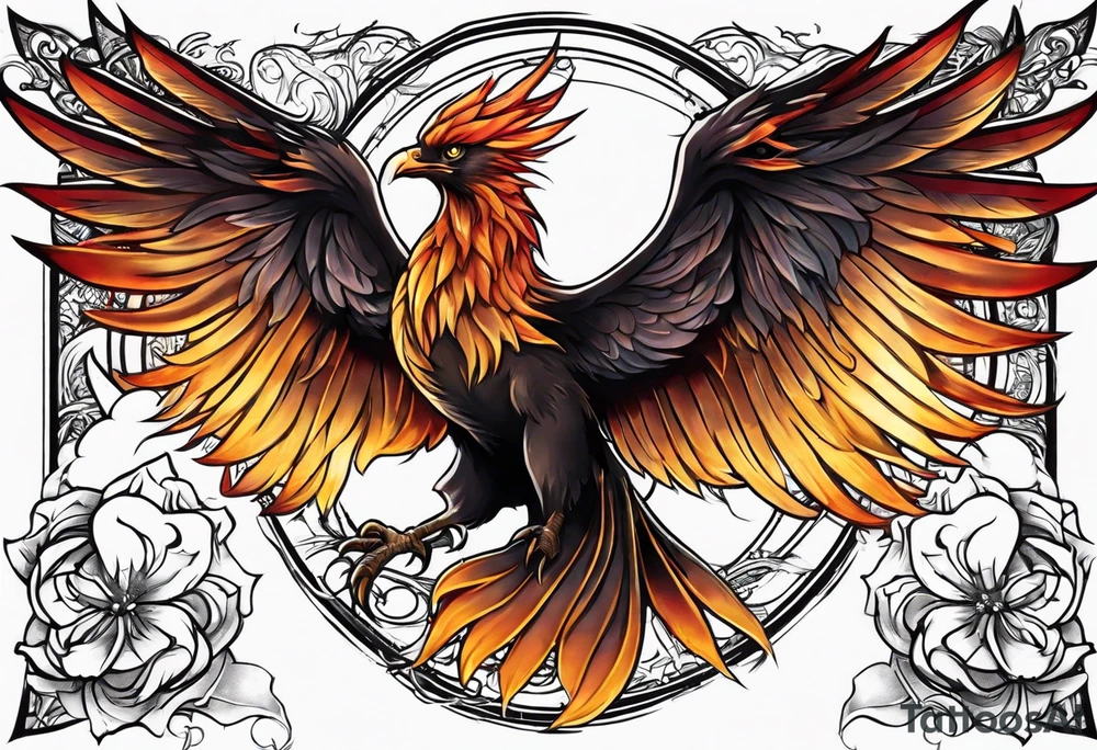 HARRY POTTER PHEONIX WORLD BASED SLEEVE tattoo idea