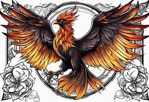 HARRY POTTER PHEONIX WORLD BASED SLEEVE tattoo idea