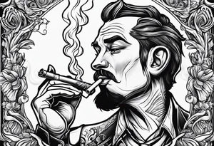 drew berrymore smoking cigarette tattoo idea