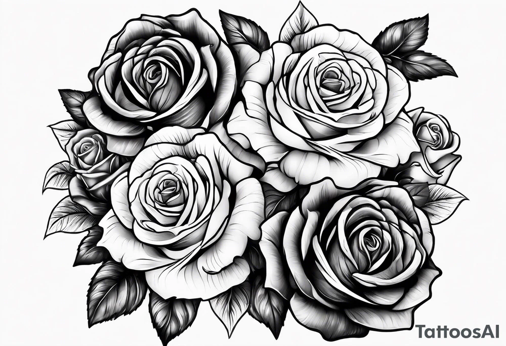 A lighting with roses around it tattoo idea