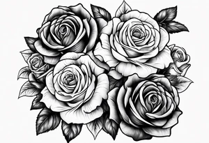 A lighting with roses around it tattoo idea