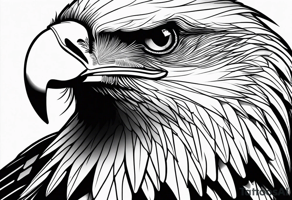 eagle face tattoo idea