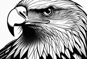 eagle face tattoo idea