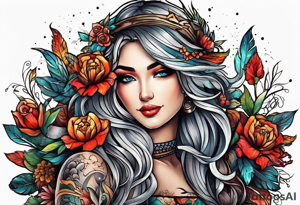 happy on the outside tattoo idea