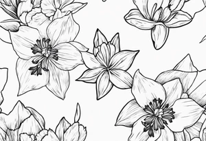 Stars Larkspur, narcissus tattoo idea