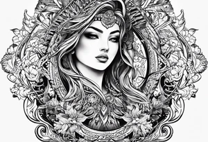 fasi lunari sulla spina dorsale tattoo idea