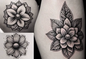 tattoo to represent that I have 3 children (girls). For inspiration I like flowers, the beach. Tattoo is for ribcage down side of body. I don't want images of women or girls in it tattoo idea