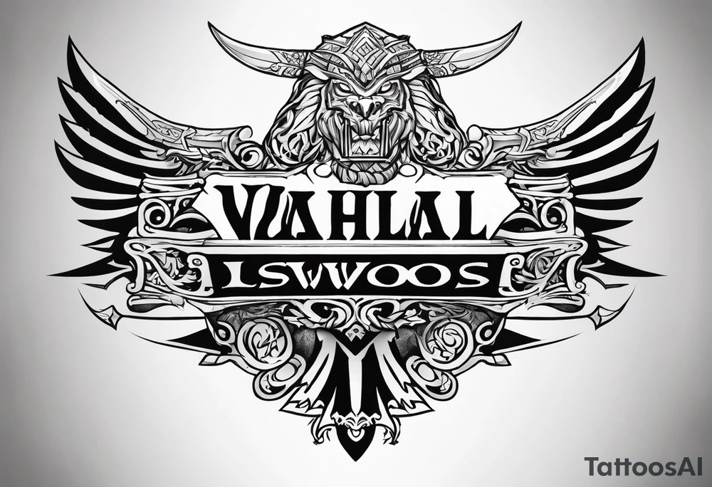Valhalla
sword armour tattoo idea
