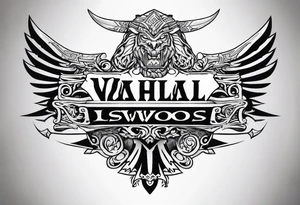 Valhalla
sword armour tattoo idea