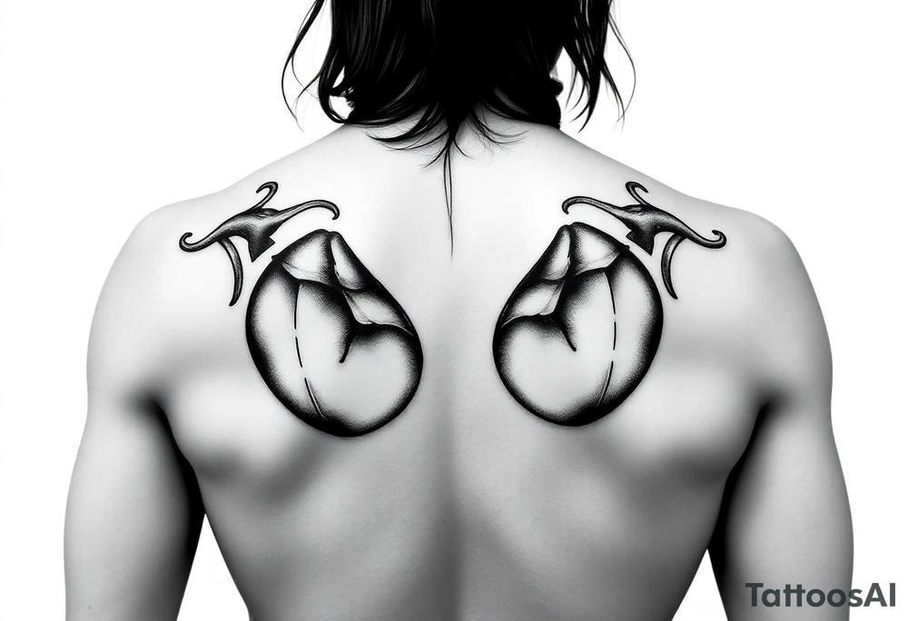 nude girl tattoo, big breasts with nipples tattoo idea