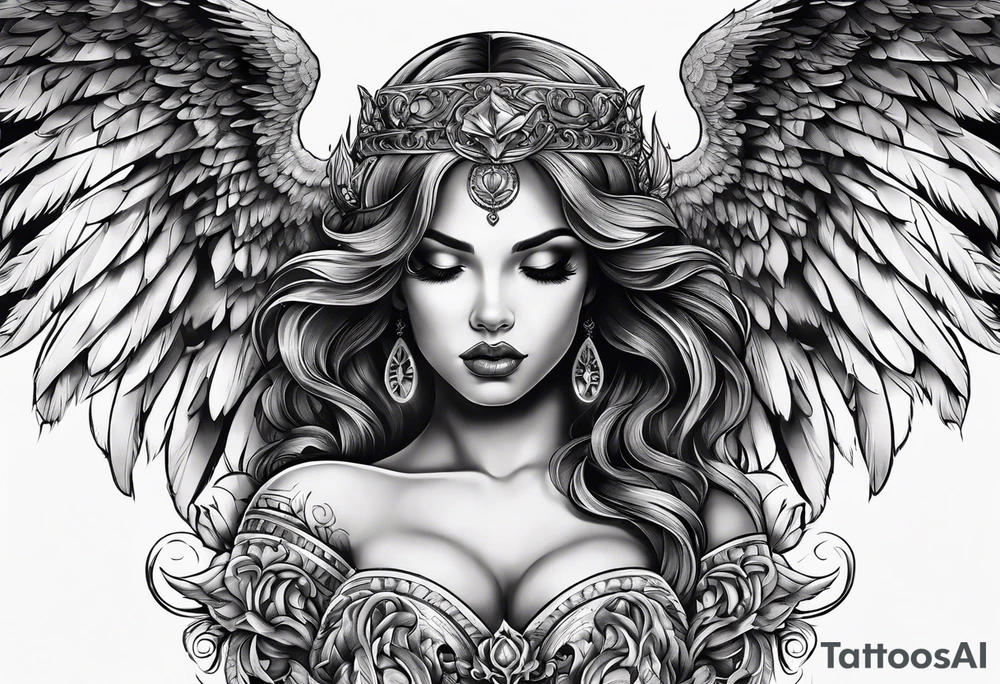 fallen angel tattoo idea